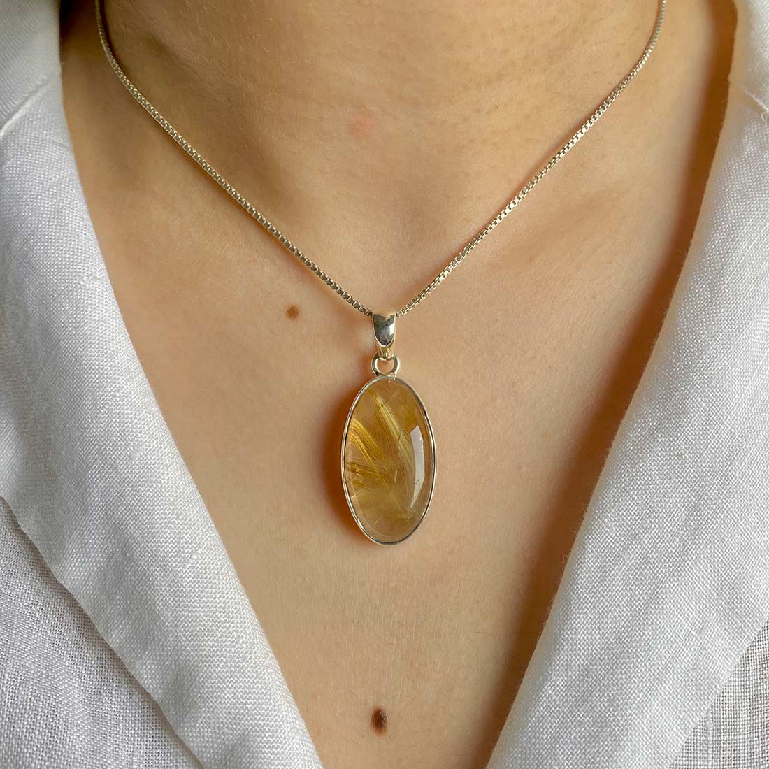 Golden Rutile Pendant-(GDR-P-16.)